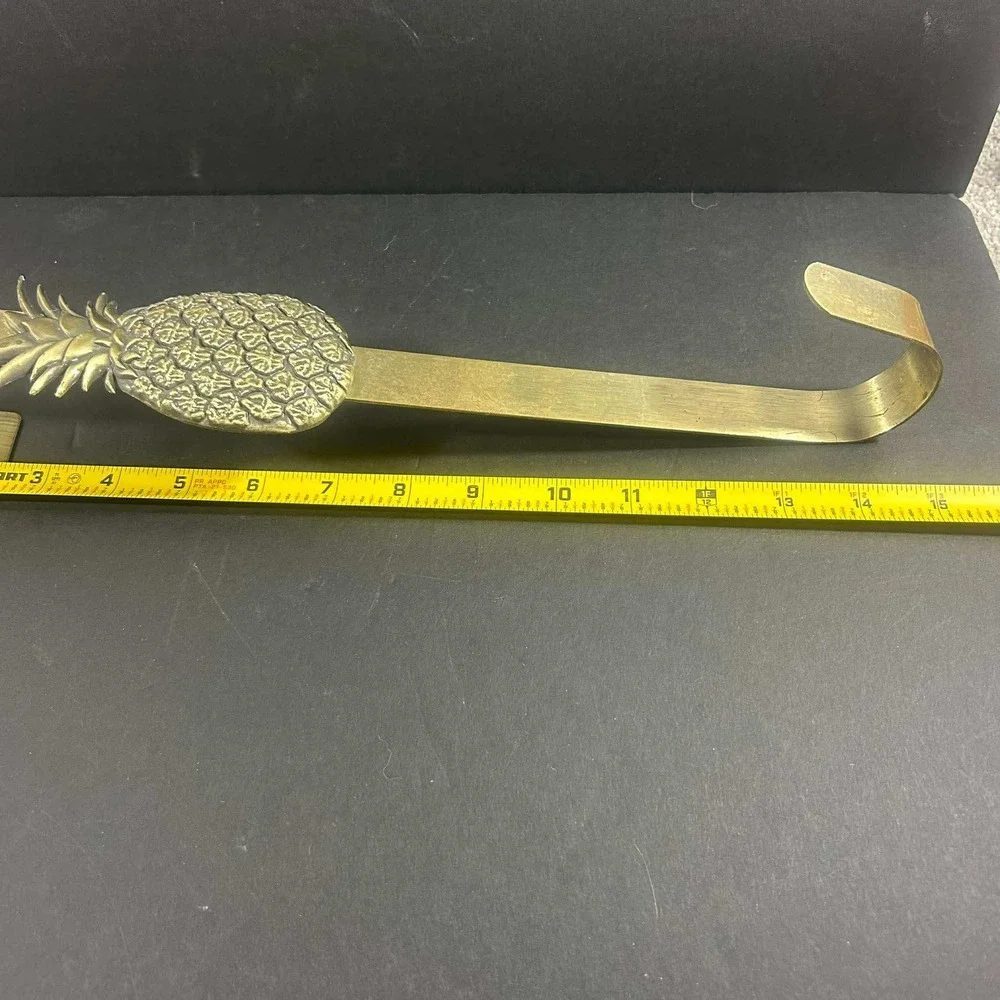 Brass Pineapple Wreath‎ Hanger Gold Hospitality Over Door Home Decor 15